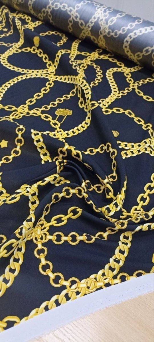 Натуральный шёлк атласный от Versace, арт. 3803