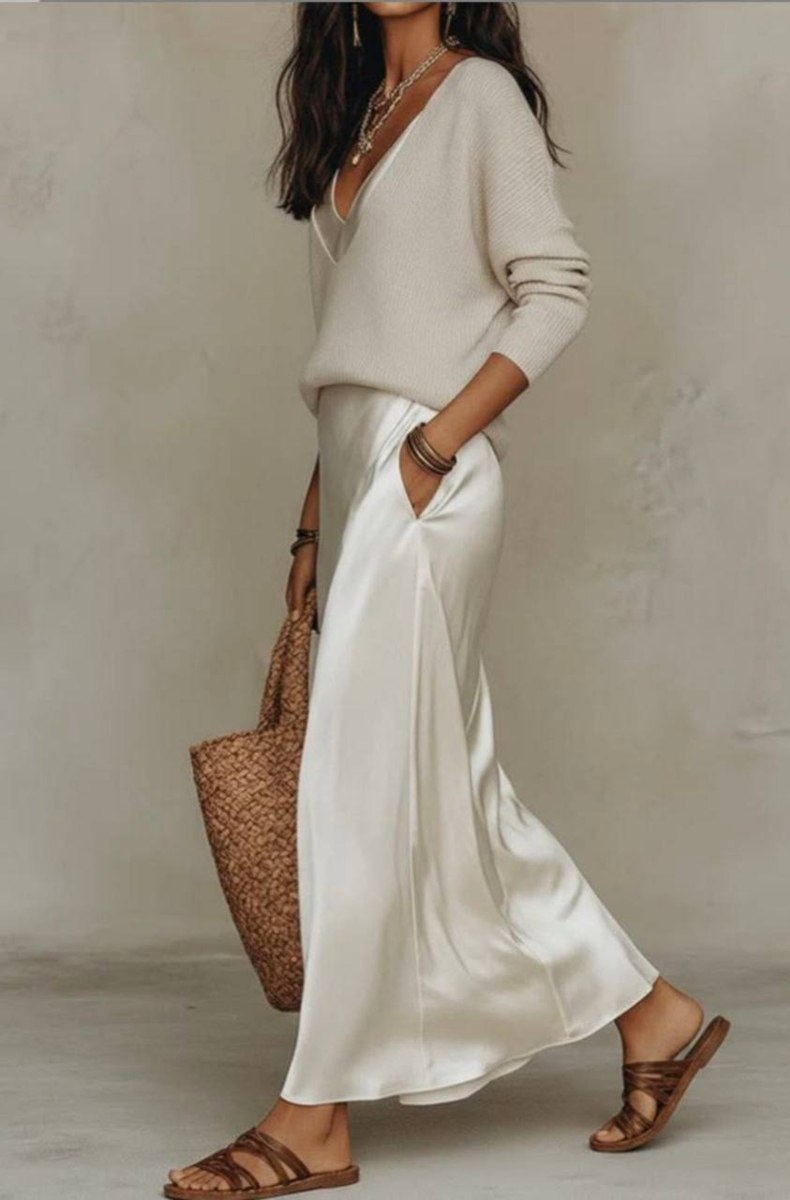 Натуральный шёлк атласный от Max Mara, арт. 7040 — фото 2