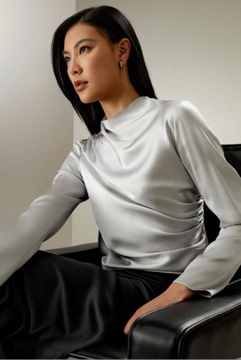 Натуральный шёлк атласный от Max Mara, арт. 7038 — фото 2