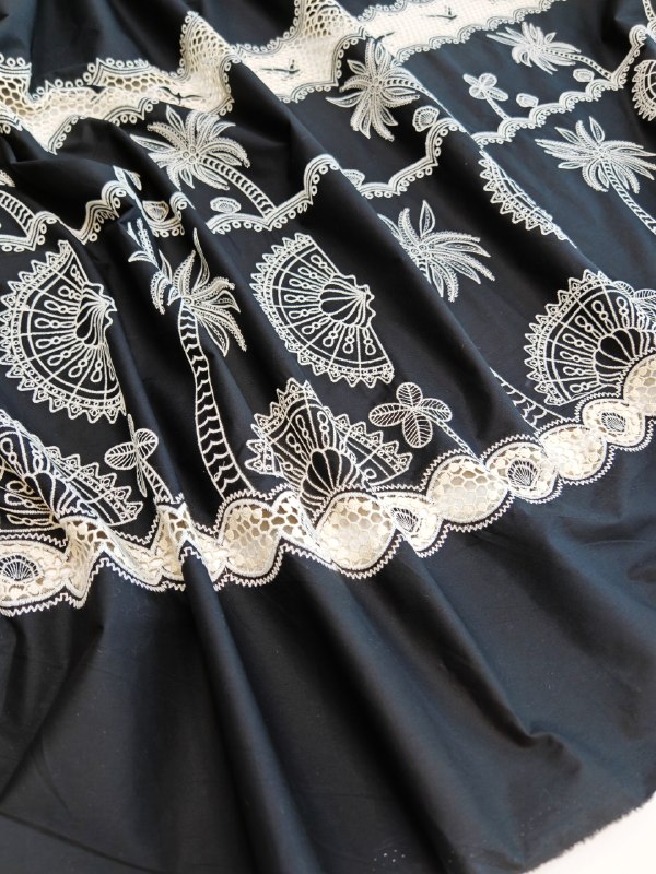 Вышивка на поплине от Dior, арт. 7207